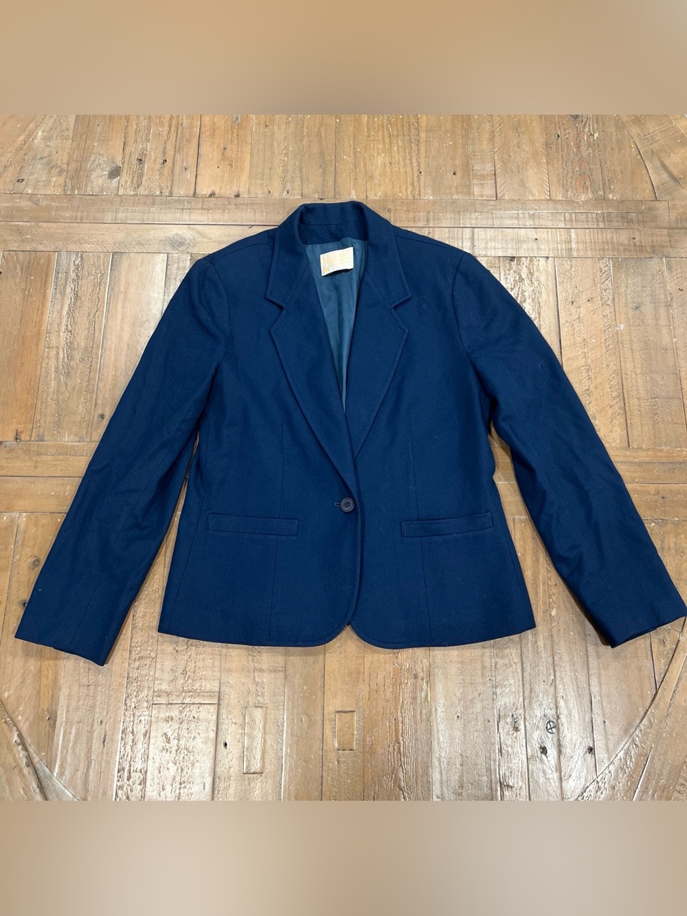 Pendleton Vintage Wool Navy Blazer Jacket 10 Single Button Preppy Heritage